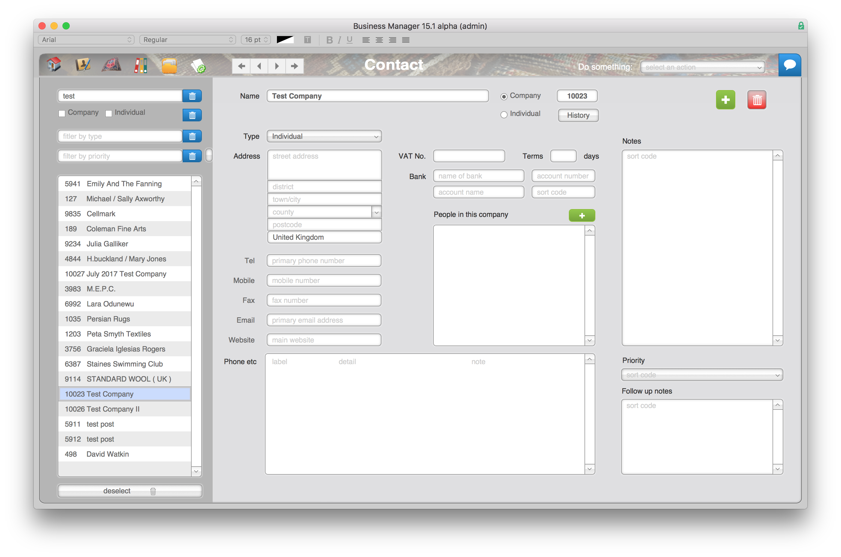 Sole trader screenshot